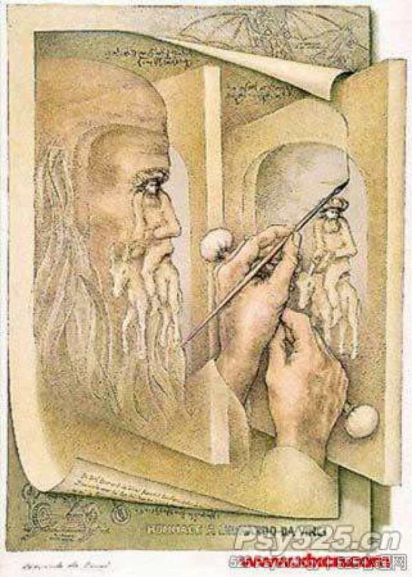 镜子中的是谁，画中的人是谁？